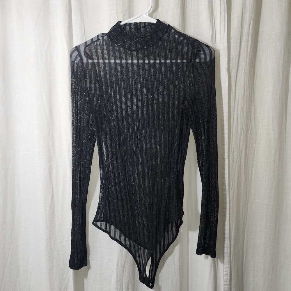 Iris Black Sheer Bodysuit